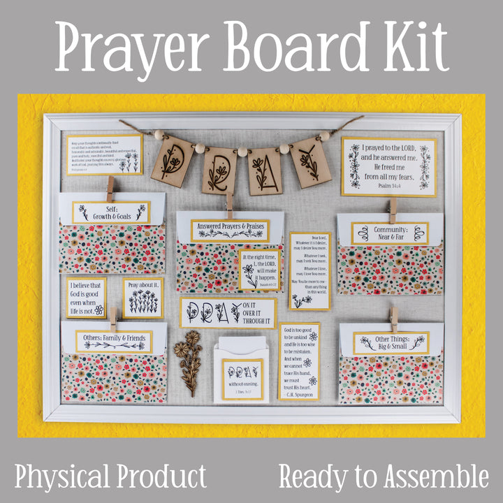 Daisy Prayer Board Kit – Christian Art for Prayer Boards & Prayer Closet Ideas - inAWE Handmade Gifts, Personalized Gifts, Spiritual Gifts 