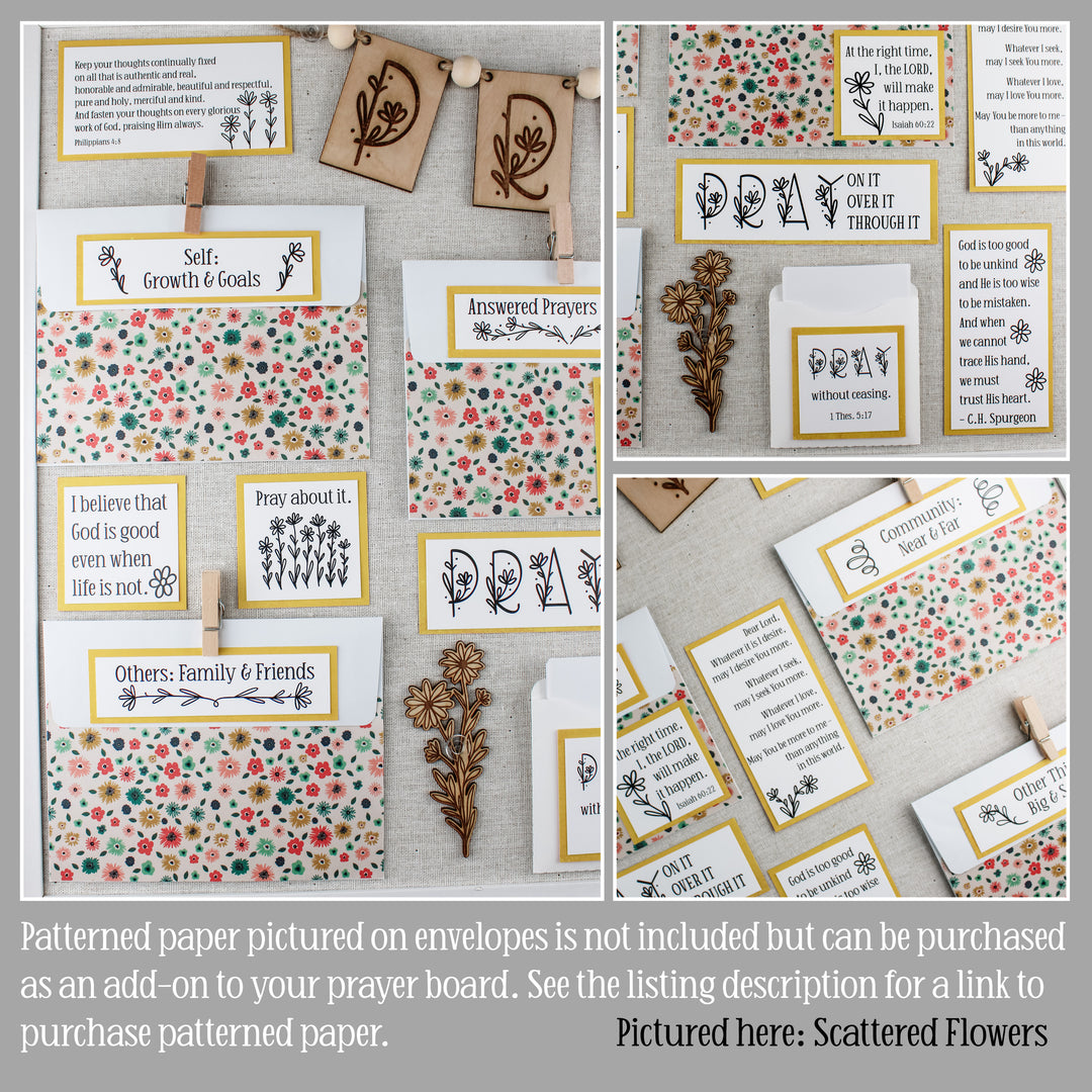 Daisy Prayer Board Kit – Christian Art for Prayer Boards & Prayer Closet Ideas - inAWE Handmade Gifts, Personalized Gifts, Spiritual Gifts 
