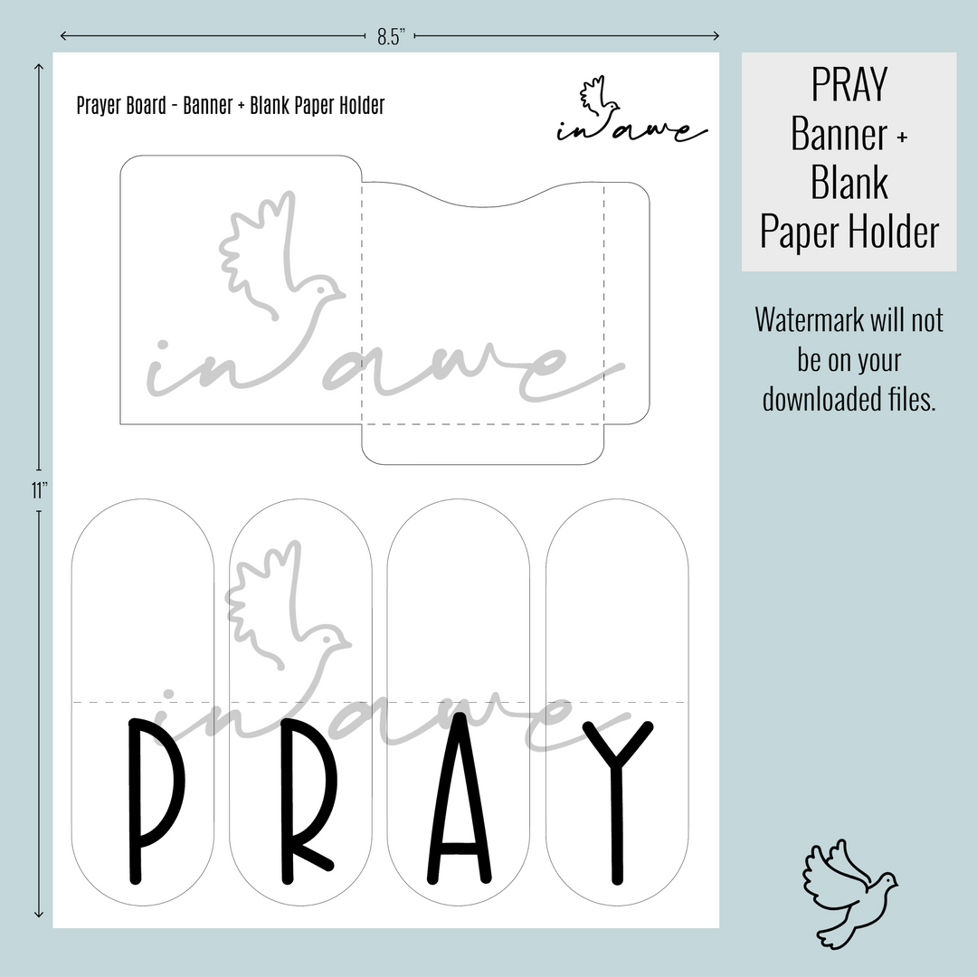 Wildflower Prayer Board Printable | DIY Prayer Board | Instant Digital Download