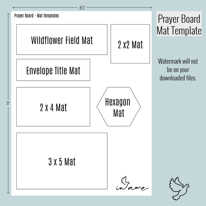 Wildflower Prayer Board Printable | DIY Prayer Board | Instant Digital Download