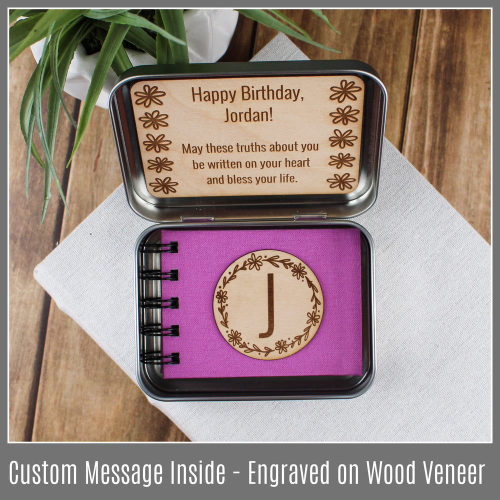 Christian Affirmation Gift with Personalized Wood Cover – Positive Affirmations for Christians - inAWE Handmade Gifts, Personalized Gifts, Spiritual Gifts 