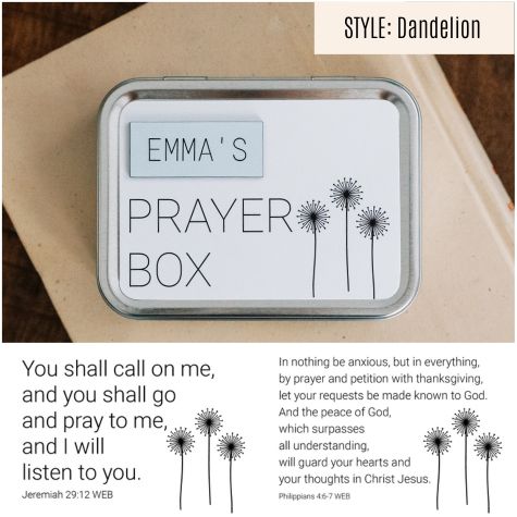Gifts for Christian Friends - Personalized Prayer Tin - inAWE Handmade Gifts, Personalized Gifts, Spiritual Gifts 