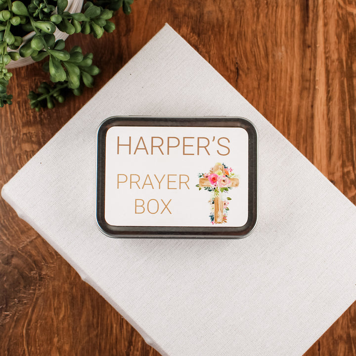 First Communion Gift for Girls - Personalized Prayer Box