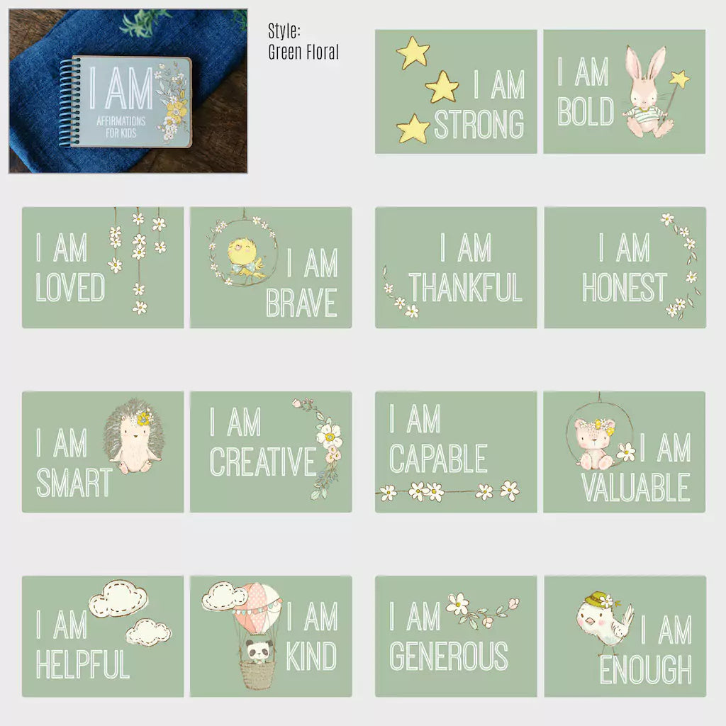 Positive Self Talk for Kids - I AM Affirmation Book - inAWE Handmade Gifts, Personalized Gifts, Spiritual Gifts 