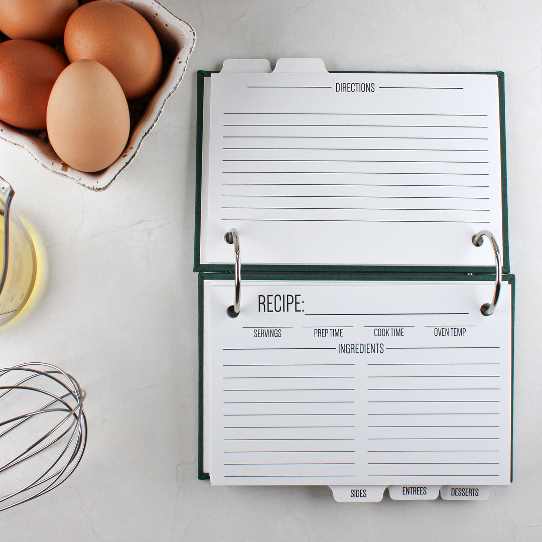 Recipe Book Binder | Personalized Custom Cookbook with Alpha Tabs inAWE Recipe Book Binder | Personalized Custom Cookbook with Alpha Tabs inAWE