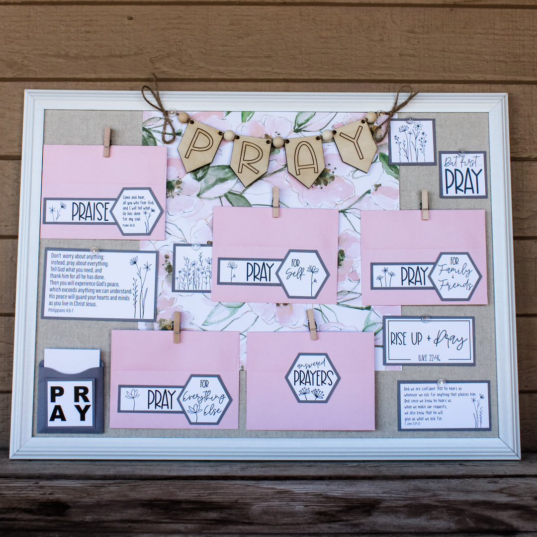 DIY Prayer Board Kit - Create Your Own Prayer Board - Wildflowers