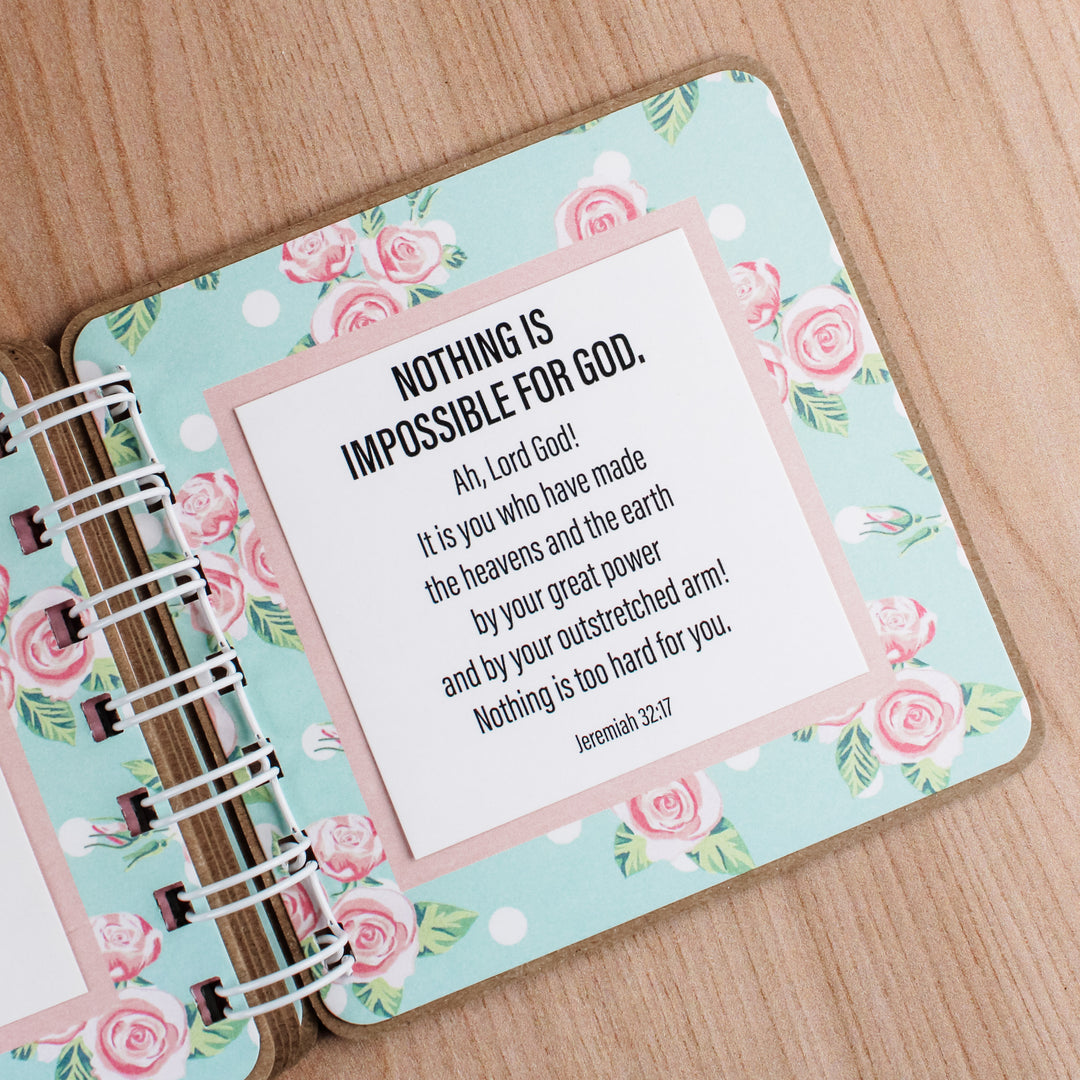 Bible Verse Book with Printed Title - Pink Chic