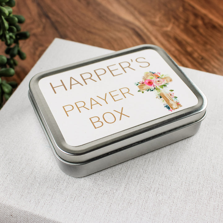 First Communion Gift for Girls - Personalized Prayer Box