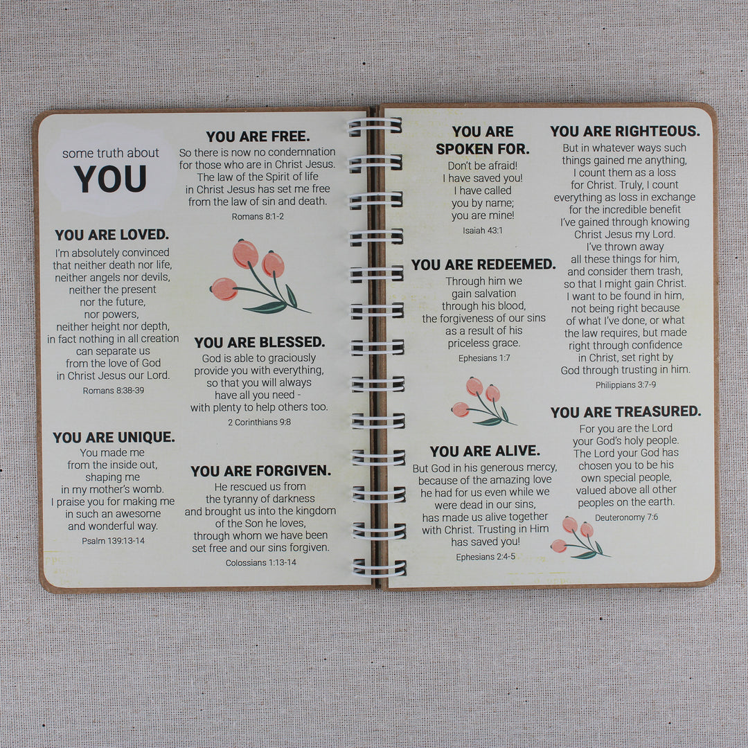 Christian Teen Girl Books - Personalized Cover with 40+ Bible Verses - inAWE Handmade Gifts, Personalized Gifts, Spiritual Gifts 