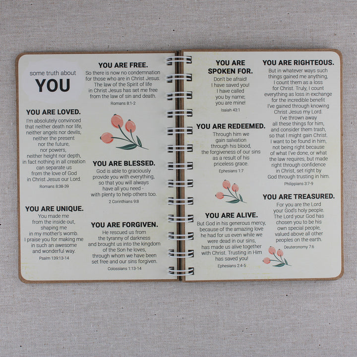Christian Teen Girl Books - Personalized Cover with 40+ Bible Verses - inAWE Handmade Gifts, Personalized Gifts, Spiritual Gifts 
