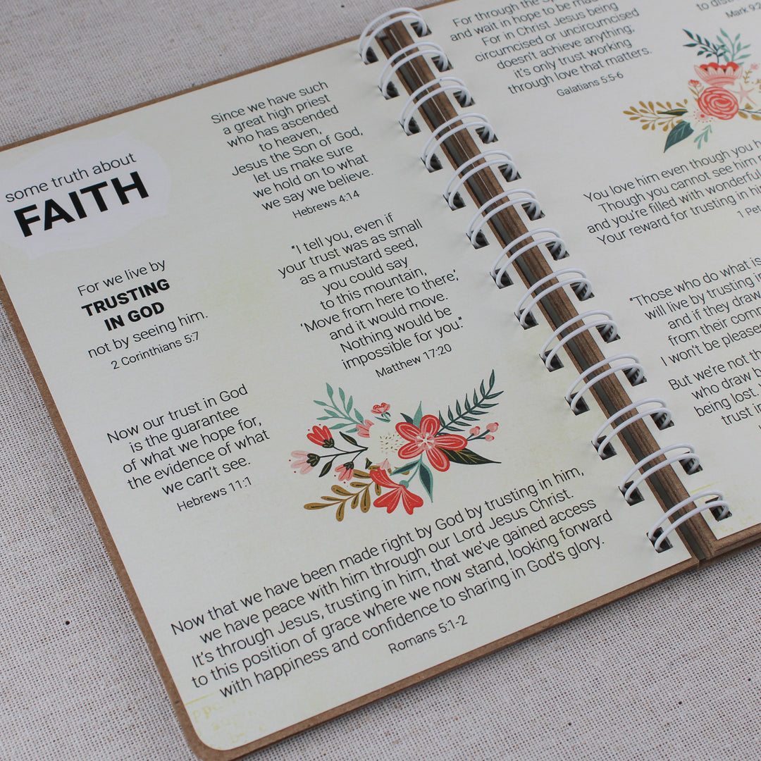 Christian Teen Girl Books - Personalized Cover with 40+ Bible Verses - inAWE Handmade Gifts, Personalized Gifts, Spiritual Gifts 