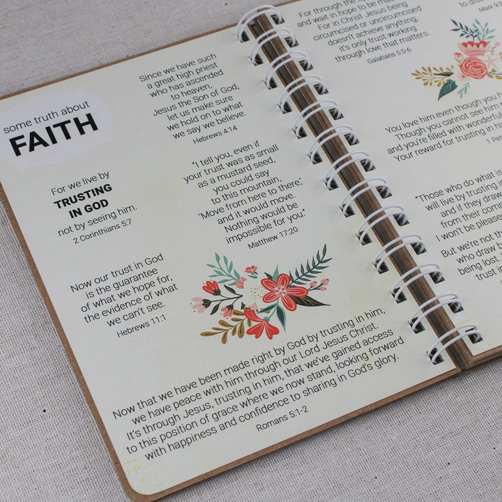 Christian Teen Girl Books - Personalized Cover with 40+ Bible Verses - inAWE Handmade Gifts, Personalized Gifts, Spiritual Gifts 