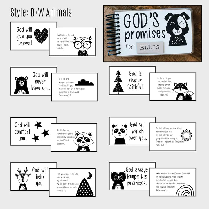 Personalized God's Promise Book - A Unique Handcrafted 1st Birthday Gift with Bible Verses - inAWE Handmade Gifts, Personalized Gifts, Spiritual Gifts 
