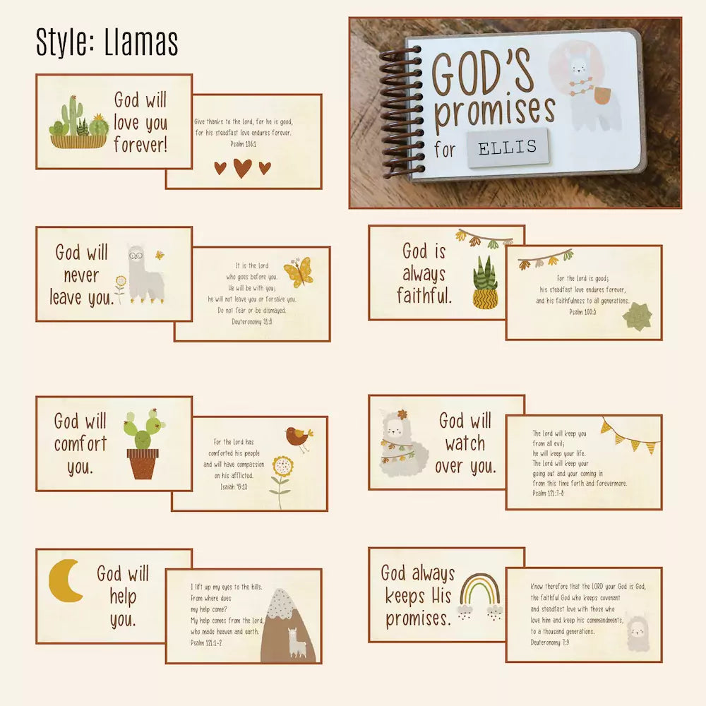 Personalized God's Promises Scripture Book - Custom Bible Verse Keepsake Gift - inAWE Handmade Gifts, Personalized Gifts, Spiritual Gifts 