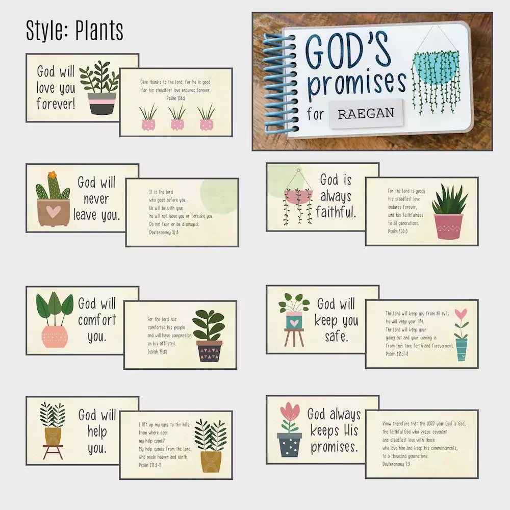 Personalized God's Promise Book - A Unique Handcrafted 1st Birthday Gift with Bible Verses - inAWE Handmade Gifts, Personalized Gifts, Spiritual Gifts 
