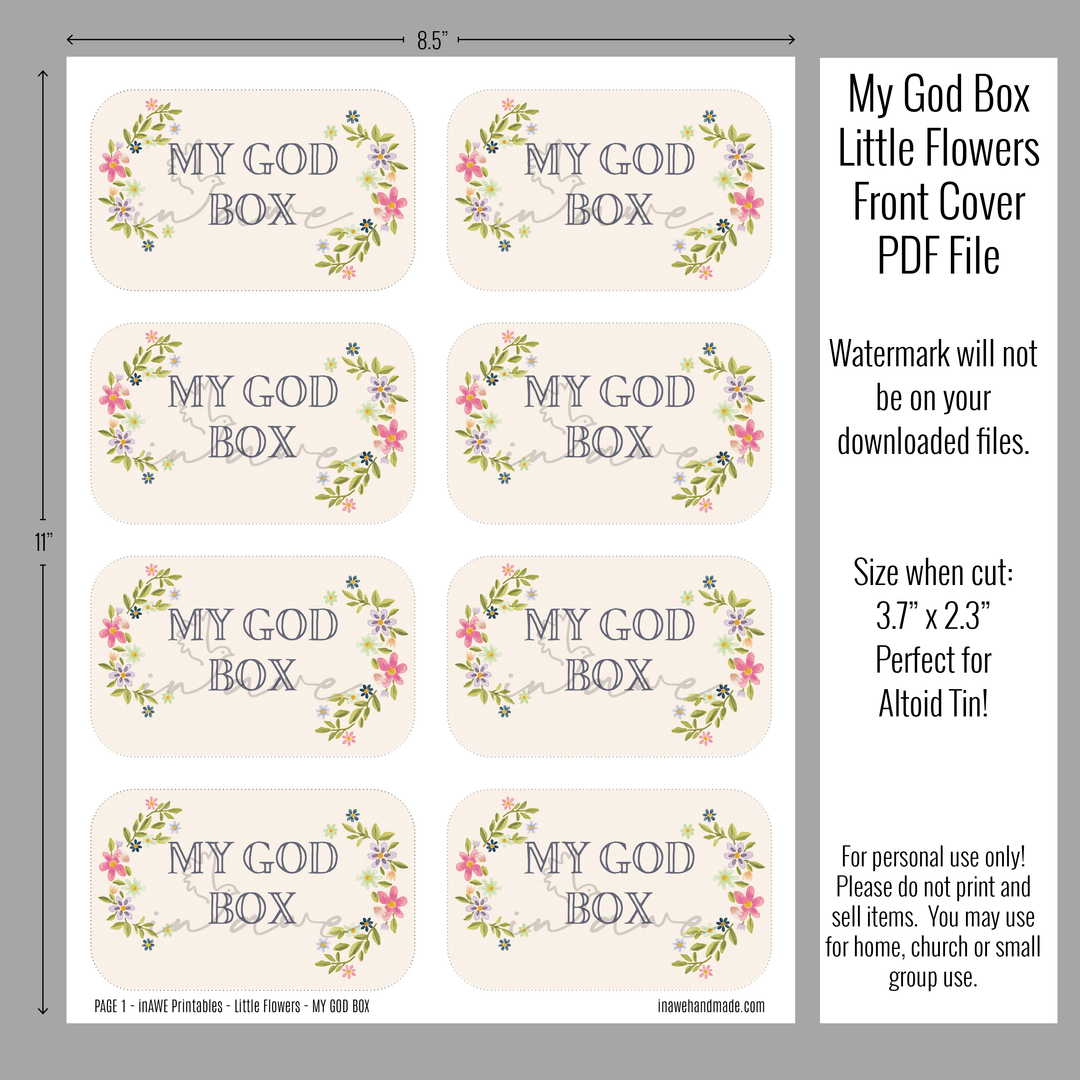 DIY Prayer Box Printable with Delicate Floral Design | Perfect Prayer Crafts for Women