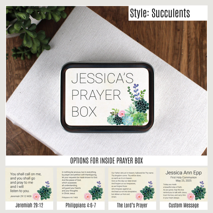Gifts for Christian Friends - Personalized Prayer Tin