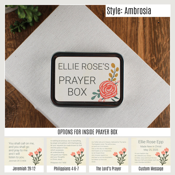 Gifts for Christian Friends - Personalized Prayer Tin