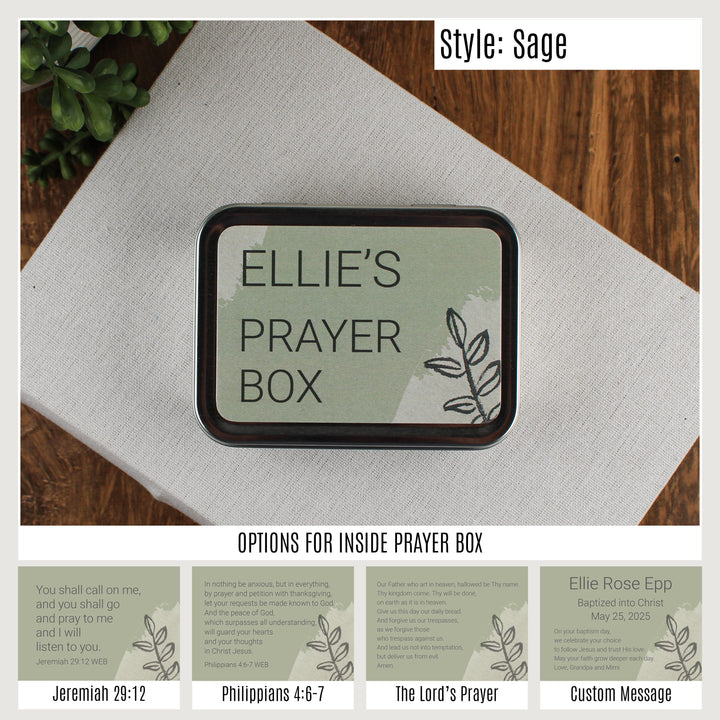 Gifts for Christian Friends - Personalized Prayer Tin