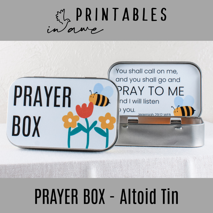 DIY Prayer Box Printable for Kids with Bees & Flowers | Fun Prayer Craft for Sunday School