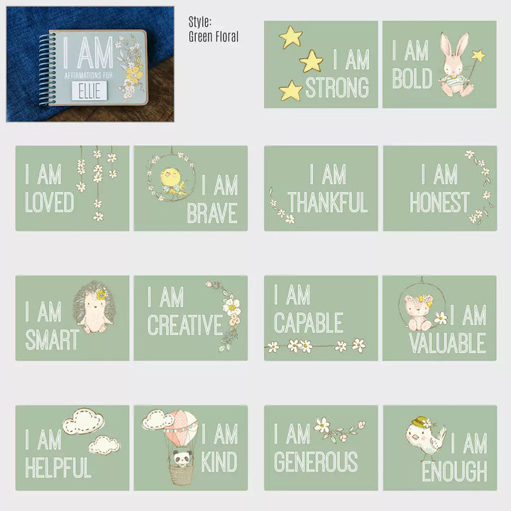 Personalized kids book with I AM affirmation words