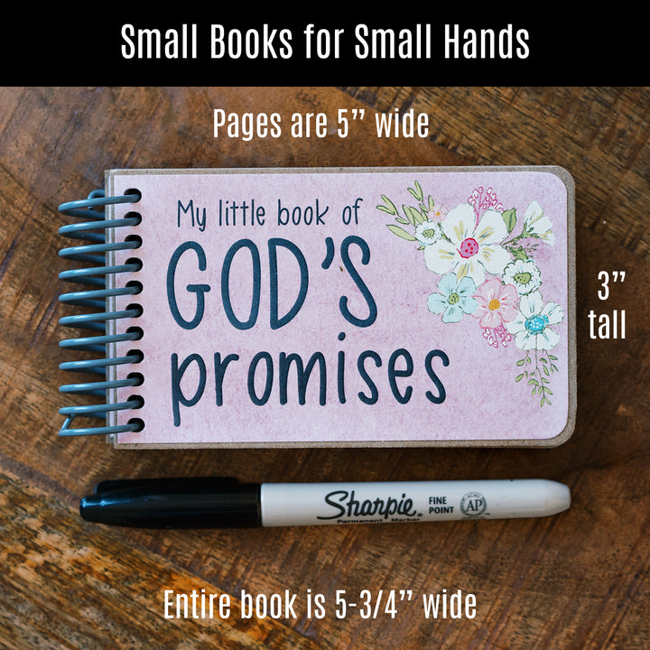 best gift for goddaughter, God's Promise book measures 3" tall by 5" wide.