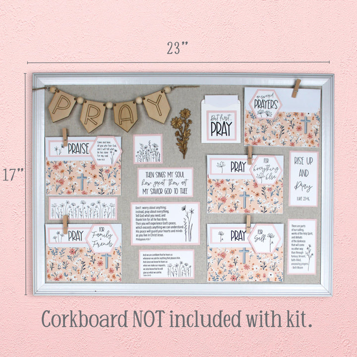 DIY Prayer Board Kit - Create Your Own Prayer Board - Wildflowers - inAWE Handmade Gifts, Personalized Gifts, Spiritual Gifts 