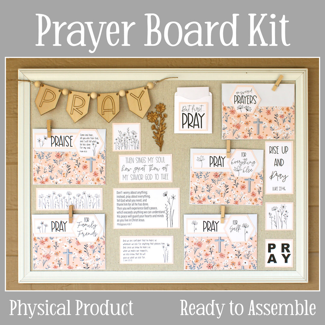 Prayer board ready to assemble.