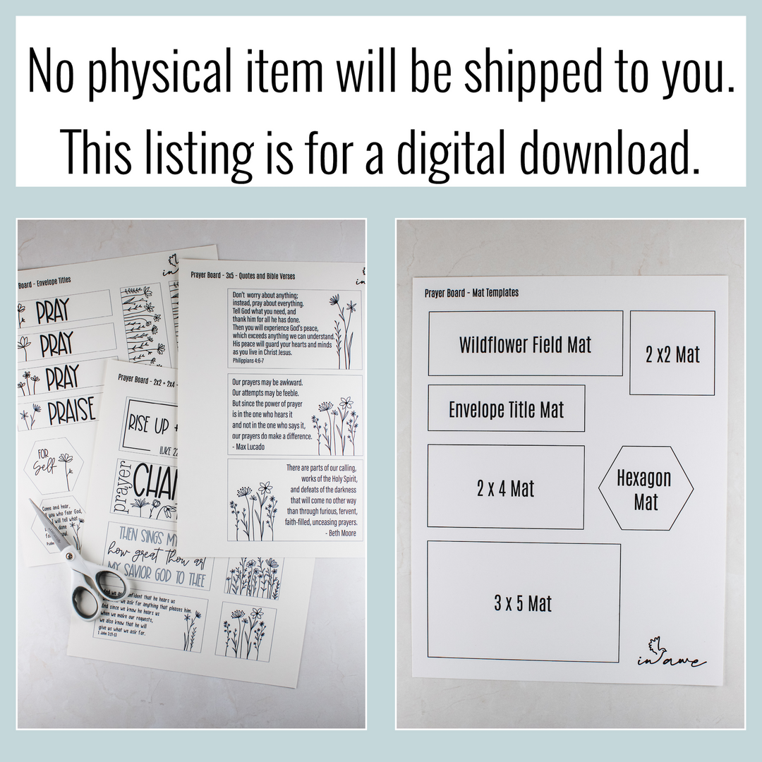 Our prayer board instant download makes a quick and easy prayer craft.