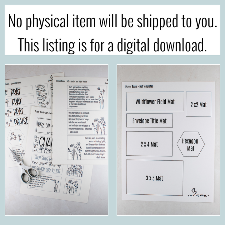 Our prayer board instant download makes a quick and easy prayer craft.