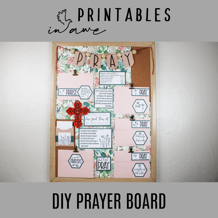 Wildflower Prayer Board Printable | DIY Prayer Boards | Instant Digital Download - inAWE Handmade Gifts, Personalized Gifts, Spiritual Gifts 