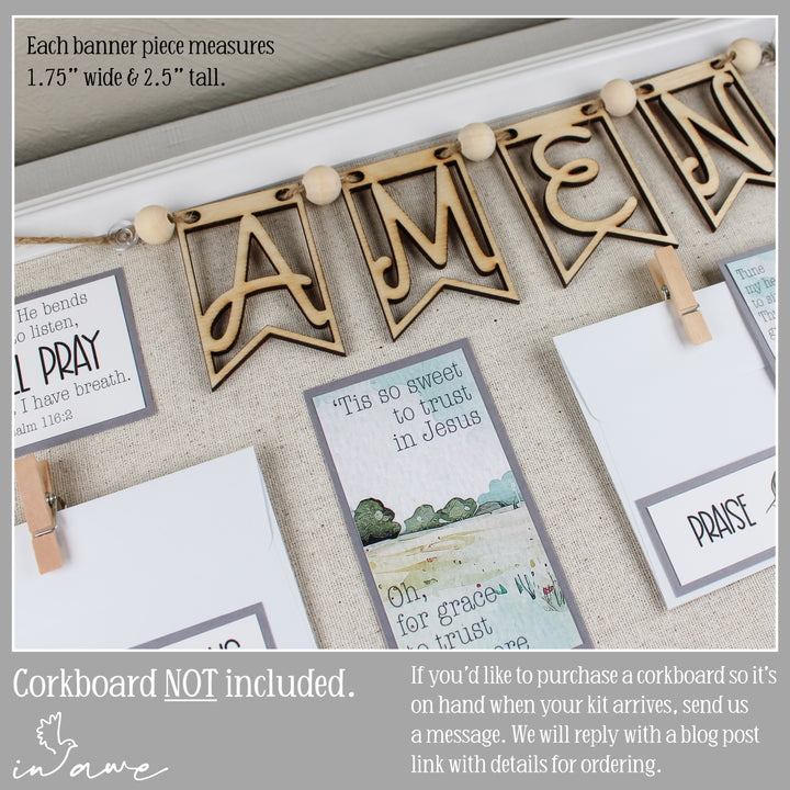 Prayer Board Kit with Envelopes | Church Hymns Lyrics, Bible Verses + Christian Quotes