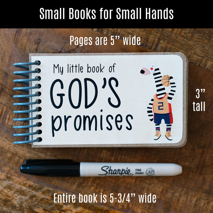 Gift for godson baptism - personalized book pages measure 3" tall by 5' wide.