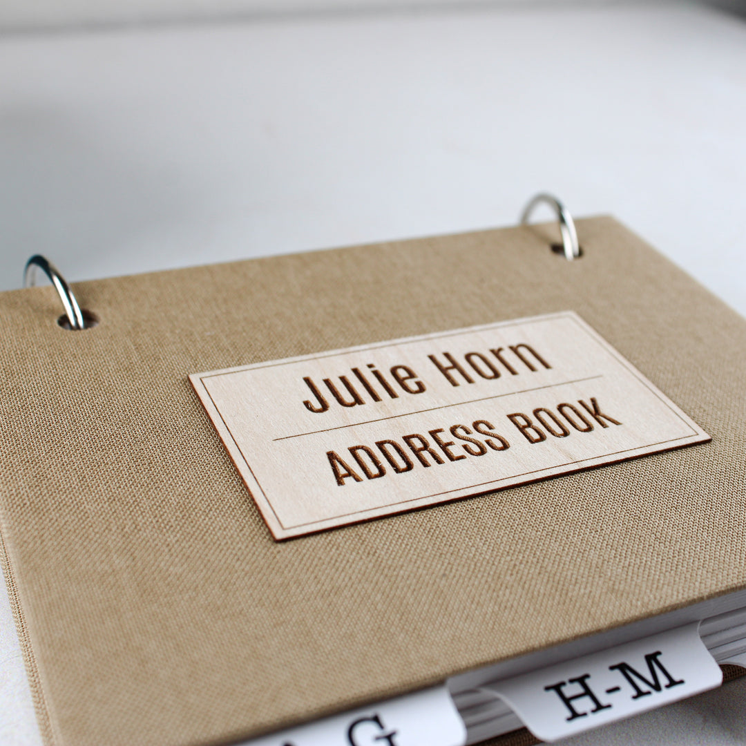 Address Book with Refillable Pages and Alpha Tabs - inAWE Handmade Gifts, Personalized Gifts, Spiritual Gifts 