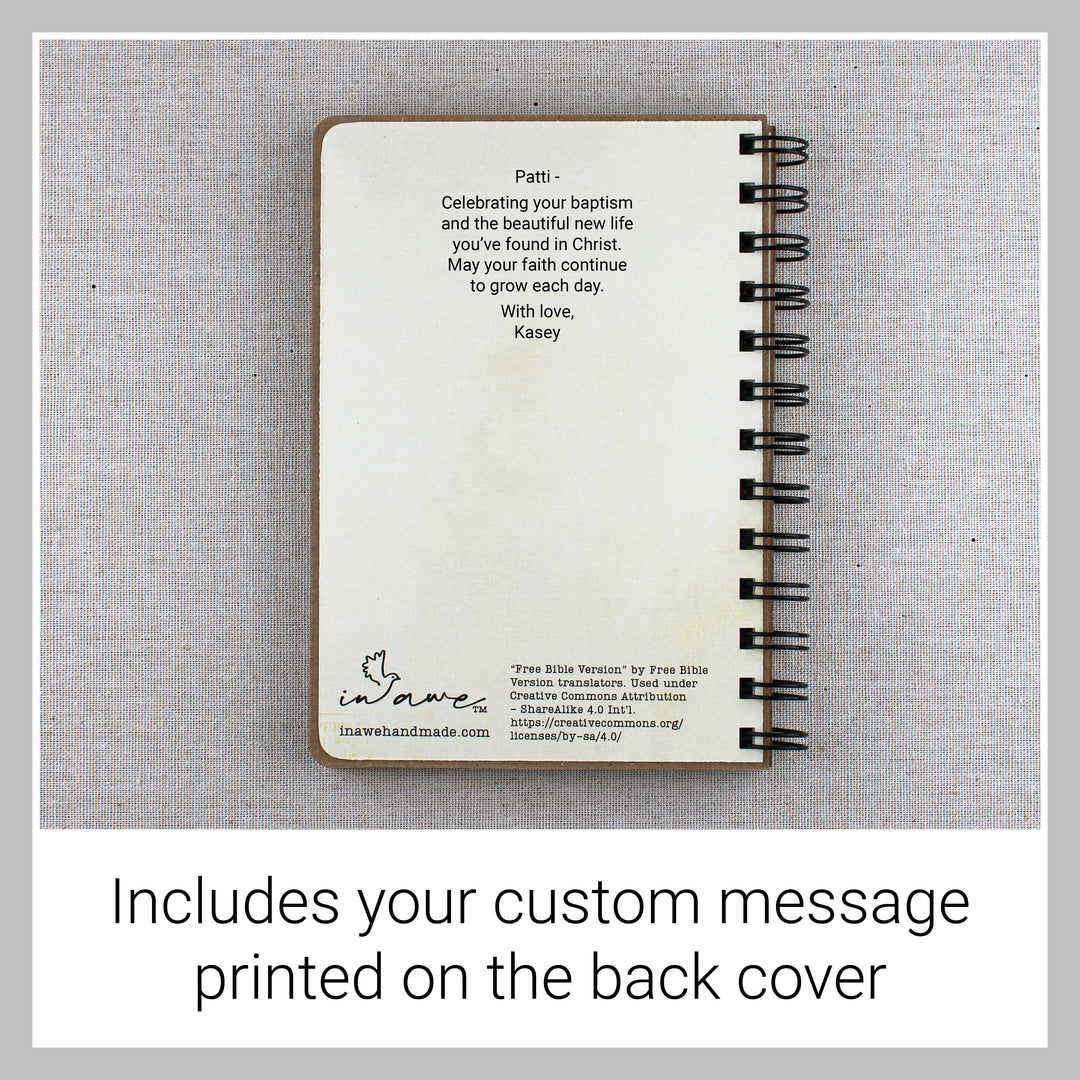 Baptism Gift Ideas | Personalized Christian Book of Truth | Spiral Bible Verse Book