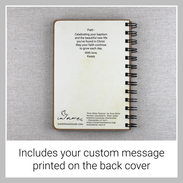 Baptism Gift Ideas | Personalized Christian Book of Truth | Spiral Bible Verse Book