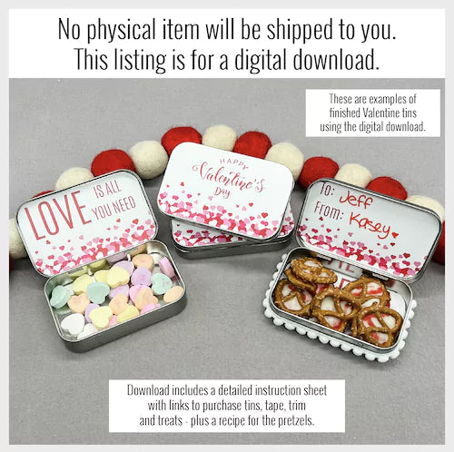 Altoid Tin Project - Valentine Printable - DIY Altoid Tin Craft - Heart Confetti - inAWE Handmade Gifts, Personalized Gifts, Spiritual Gifts 