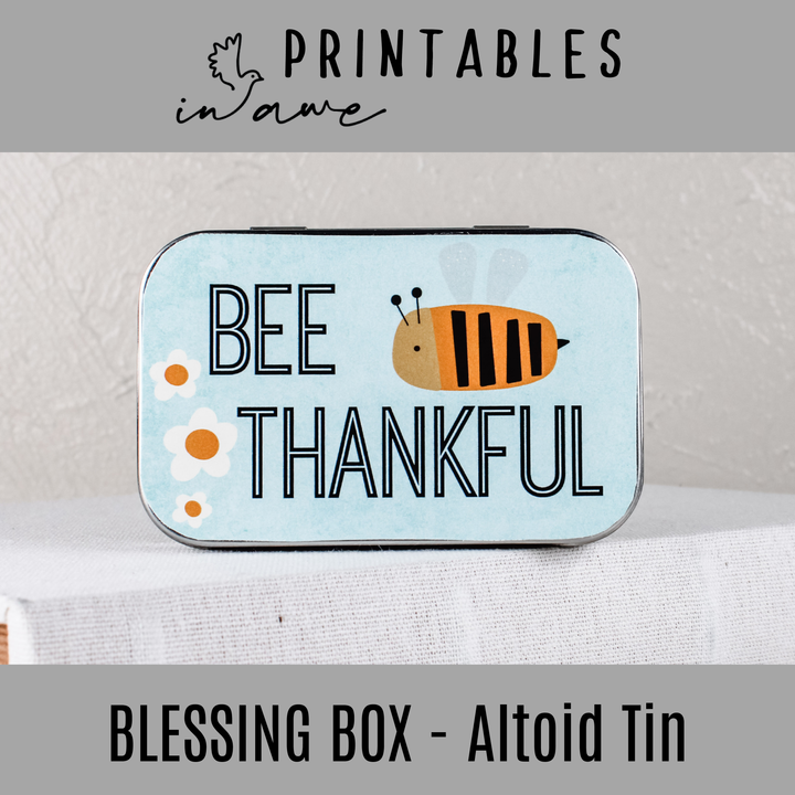 Sunday School Craft - Bee Thankful Gratitude Printable for Kids