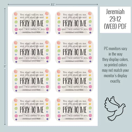 Jeremiah 29:12 diy prayer box pdf.