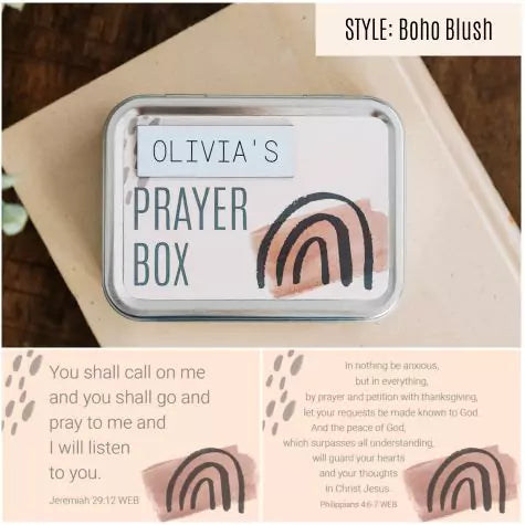 Personalized Christian Gift - Personalized Prayer Box - inAWE Handmade Gifts, Personalized Gifts, Spiritual Gifts 