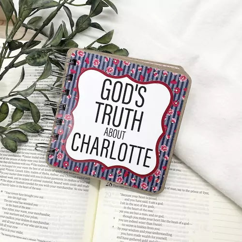 Bible Verse Book with Printed Title - Ruby Red - inAWE Handmade Gifts, Personalized Gifts, Spiritual Gifts 