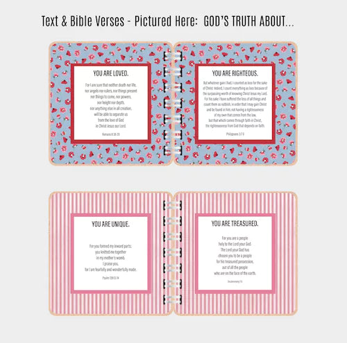 Bible Verse Book with Printed Title - Ruby Red - inAWE Handmade Gifts, Personalized Gifts, Spiritual Gifts 