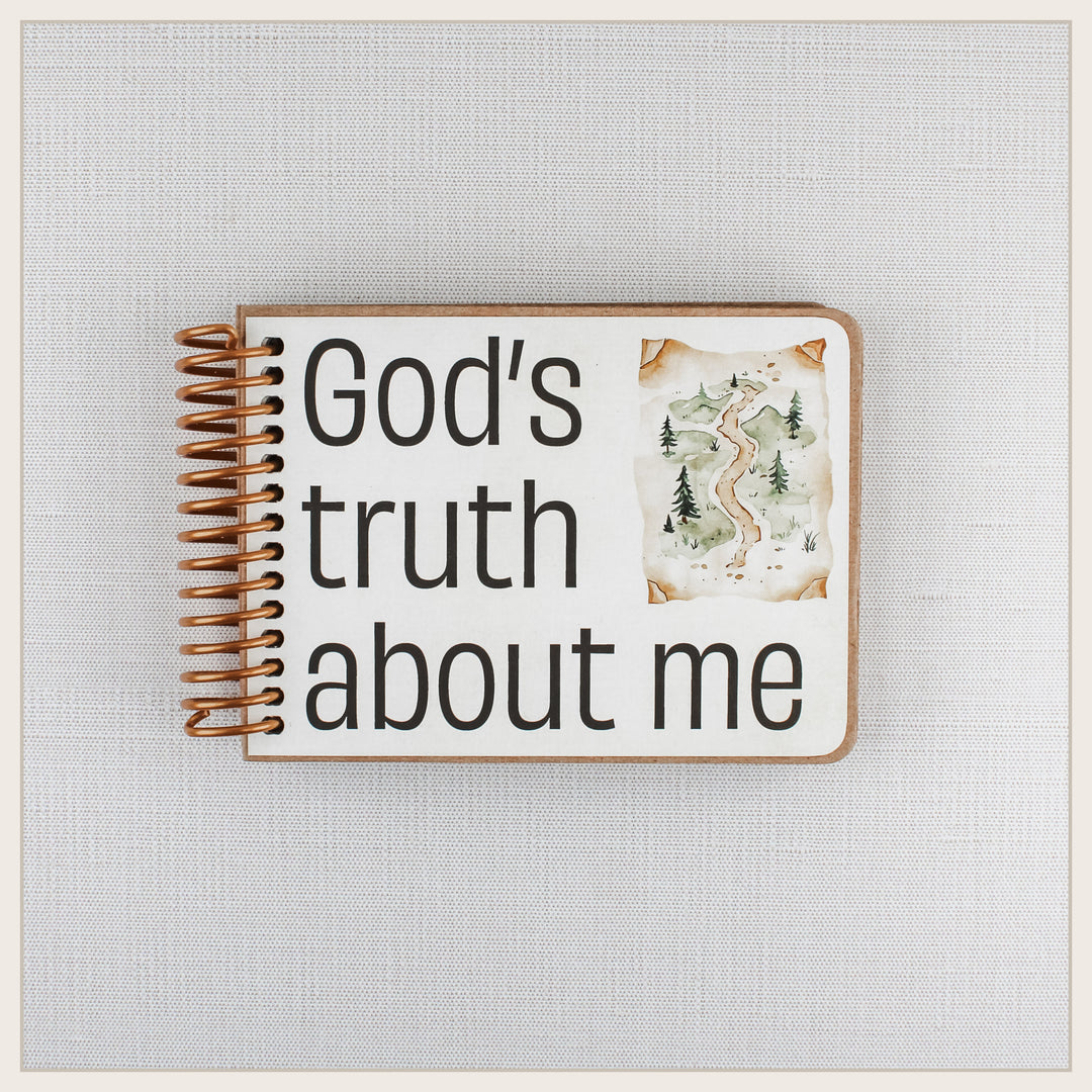 Happy Camper God’s Truth About Me Christian affirmation book for kids.