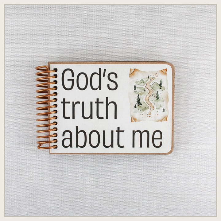 Happy Camper God’s Truth About Me Christian affirmation book for kids.