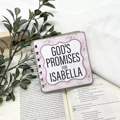 Bible Verse Book with Printed Title - Pink Chic - inAWE Handmade Gifts, Personalized Gifts, Spiritual Gifts 