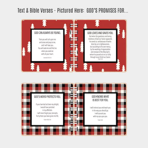 Bible Verse Book with Printed Title - Lumberjack - inAWE Handmade Gifts, Personalized Gifts, Spiritual Gifts 