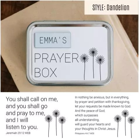 Prayer Box - Christian Scripture Gift - inAWE Handmade Gifts, Personalized Gifts, Spiritual Gifts 