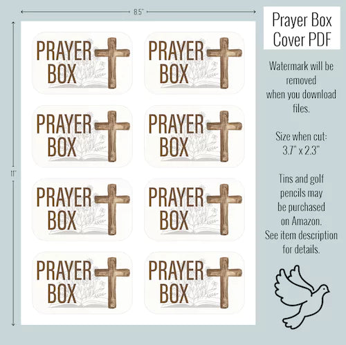 Prayer Box Printable - Rugged Cross - inAWE Handmade Gifts, Personalized Gifts, Spiritual Gifts 