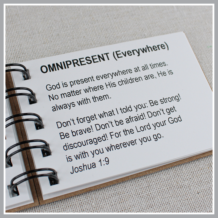 Attributes of God Book | 30 Biblical Characteristics of God with Bible Verses | Christian Bible Study Gift