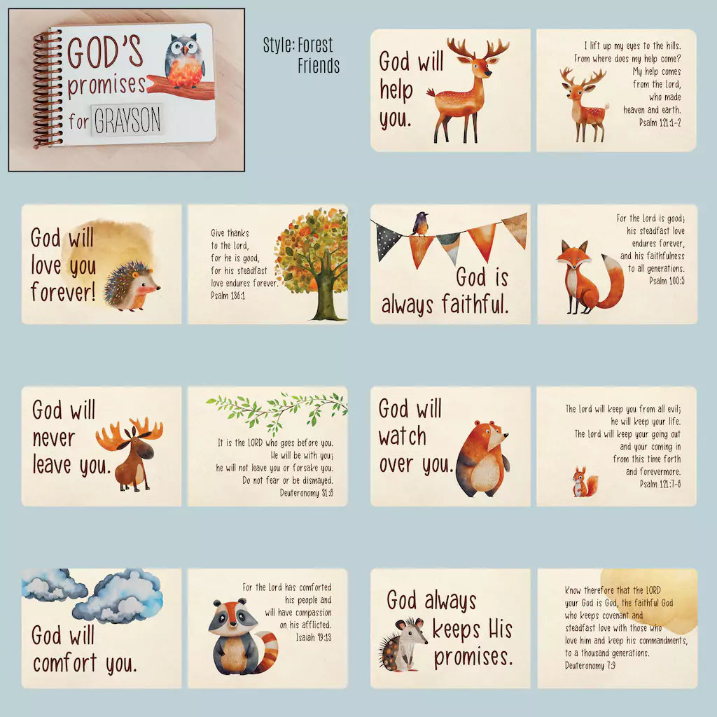 Personalized Baptism Gifts - God's Promises Board Books - inAWE Handmade Gifts, Personalized Gifts, Spiritual Gifts 